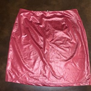 Faux leather skirt
